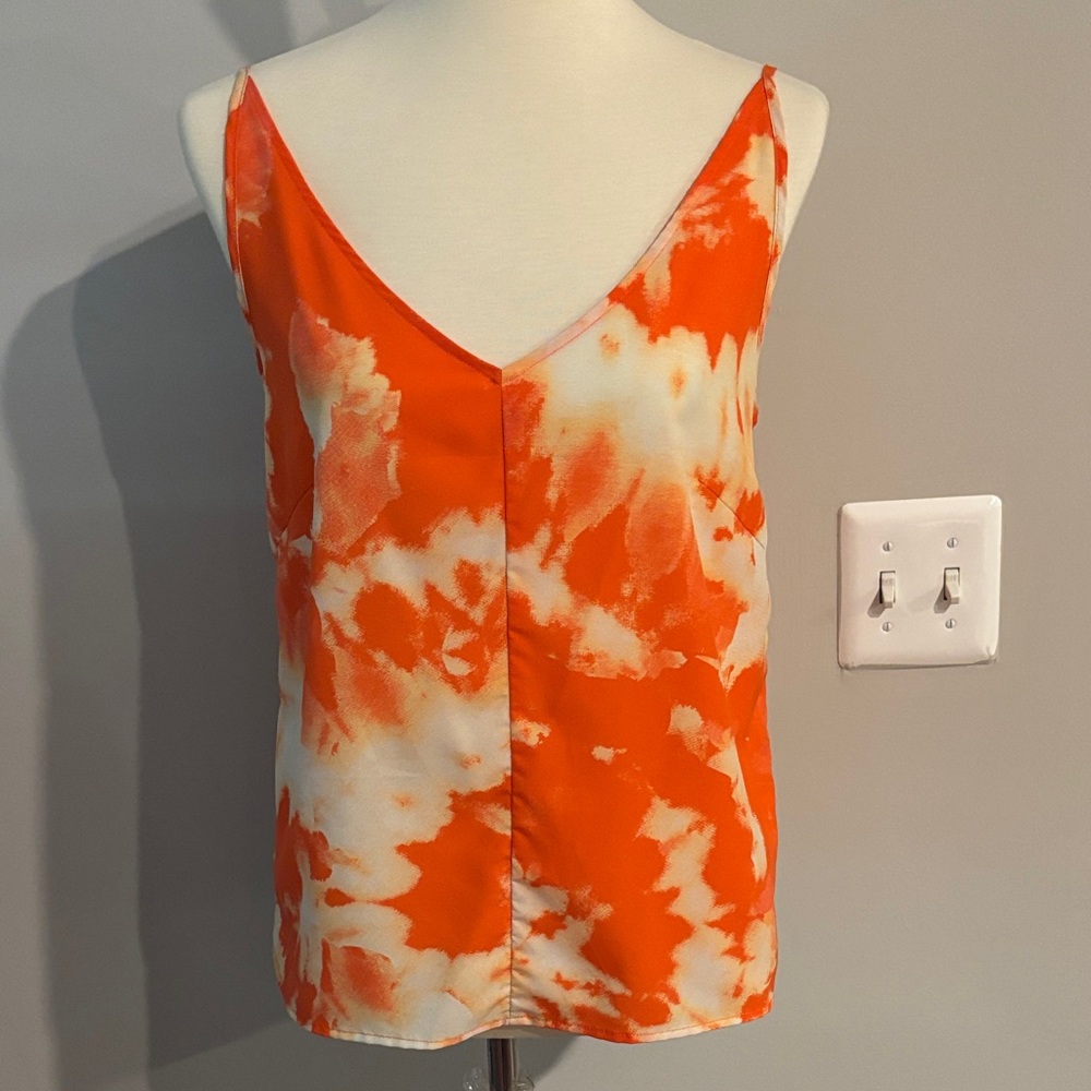 Thakoon Orange and White Tie-Dye Camisole - Picture 2 of 4